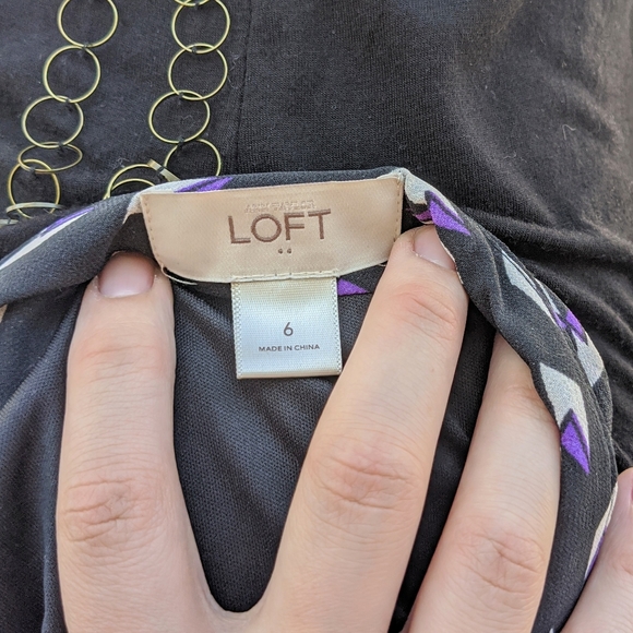 LOFT Abstract Print A-line Midi Skirt - Picture 4 of 4